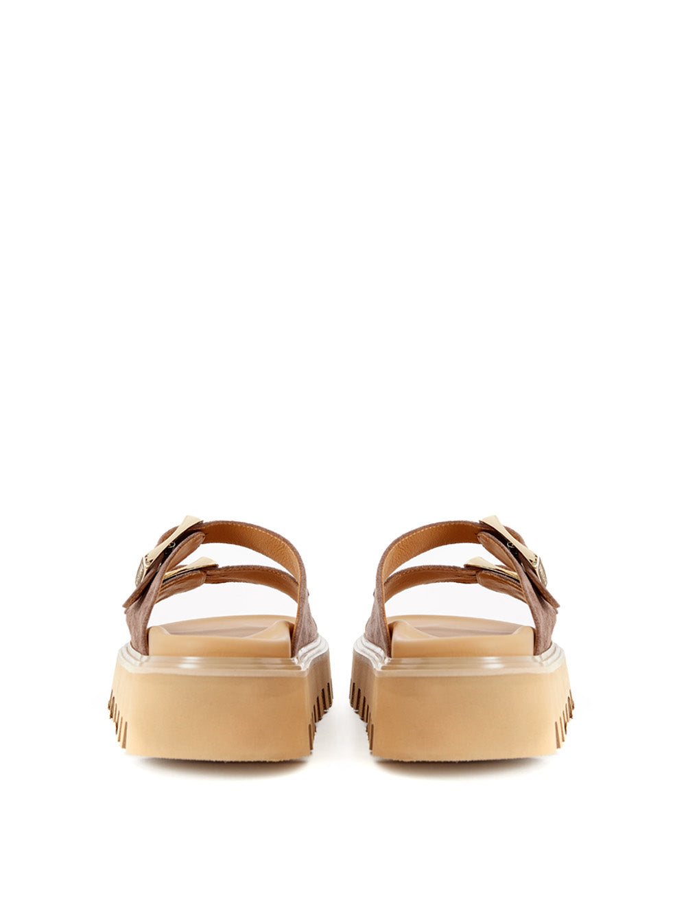 Casadei Brown Suede Sandal 'Buckles' Slipper