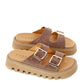 Casadei Brown Suede Sandal 'Buckles' Slipper