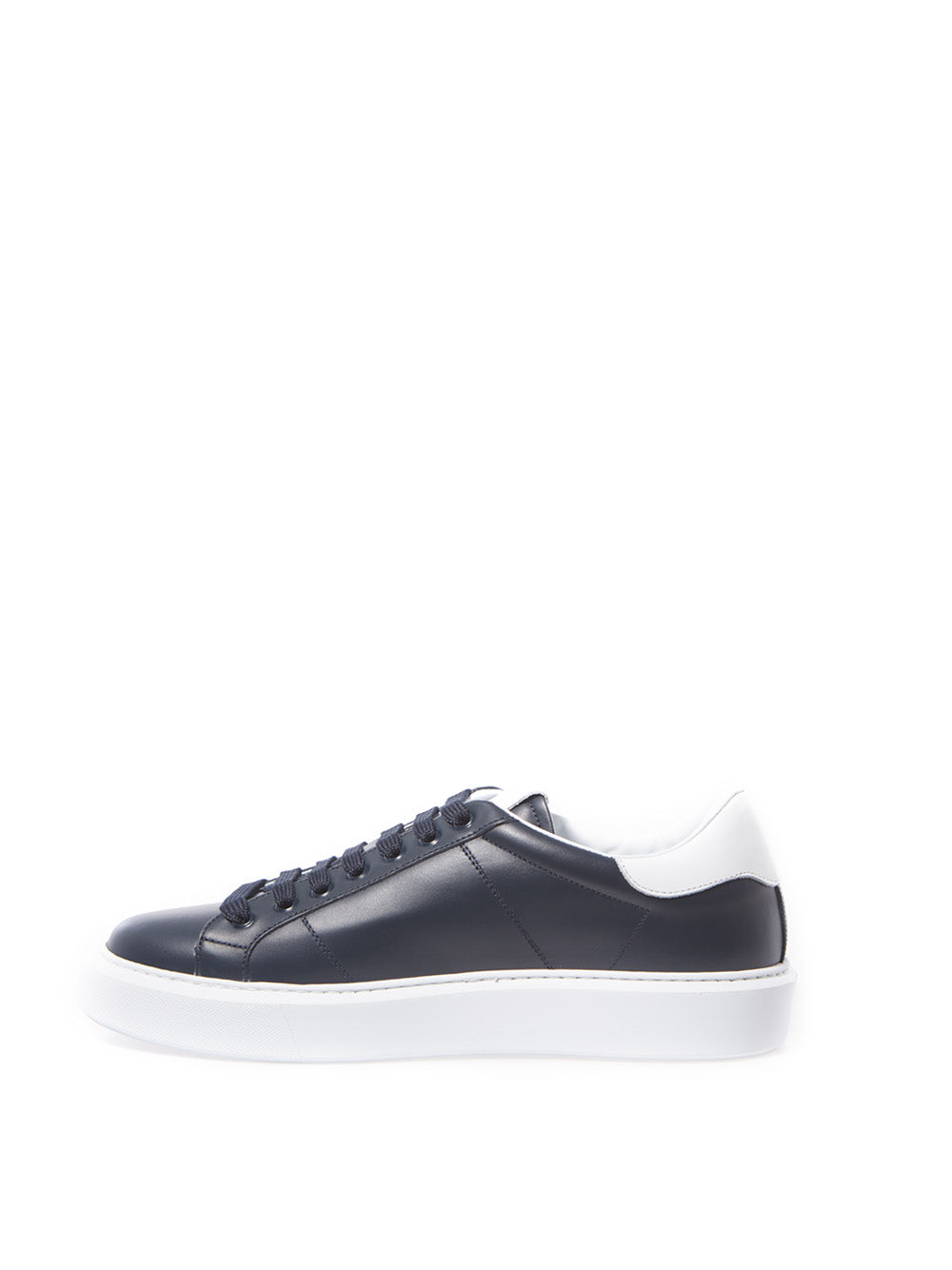 Roberto Cavalli Elegant Blue Leather Lace-Up Sneakers