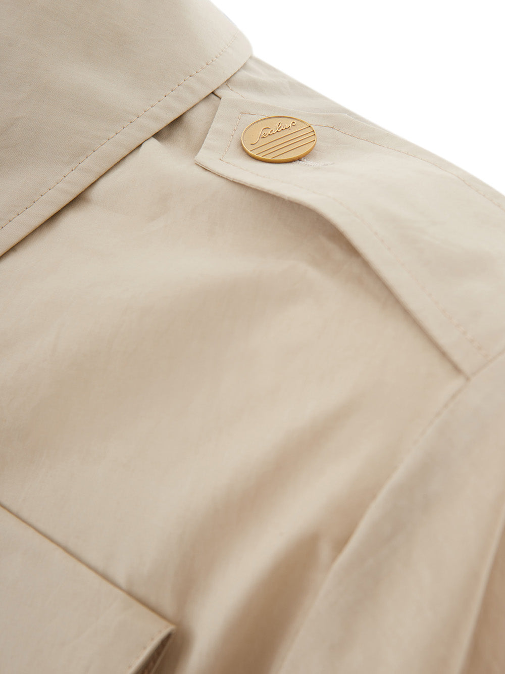 Sealup Beige Cotton Saharan Belted Jacket