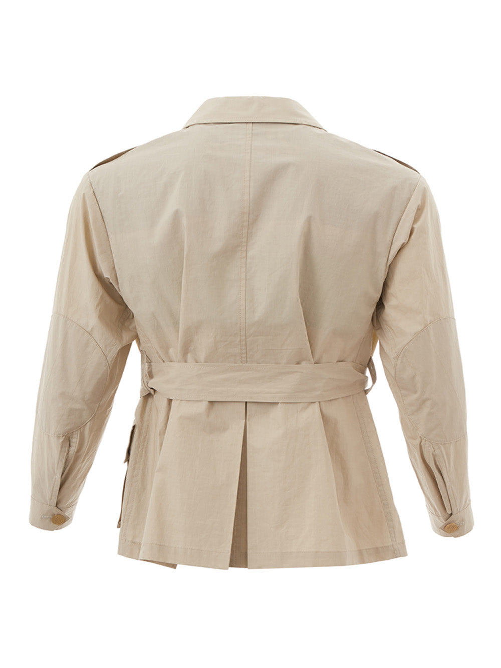 Sealup Beige Cotton Saharan Belted Jacket