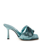 Bottega Veneta Light Blue Metal Mule 'Lido' Sandal