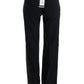 Ermanno Scervino Black Viscose Flare Bootcut Pants