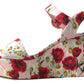 Dolce & Gabbana Multicolor floral print Wedges Floral Ankle Strap Sandals