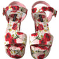 Dolce & Gabbana Multicolor floral print Wedges Floral Ankle Strap Sandals