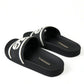 Dolce & Gabbana Black Rubber Beachwear Slippers Sandals Shoes