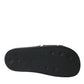 Dolce & Gabbana Black Rubber Beachwear Slippers Sandals Shoes