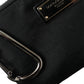 Dolce & Gabbana Black Nylon Logo Plaque Keyring Pouch Clutch Bag