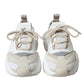 Dolce & Gabbana Beige White Daymaster Low Top Leather Sneakers Shoes