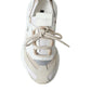 Dolce & Gabbana Beige White Daymaster Low Top Leather Sneakers Shoes