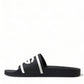 Dolce & Gabbana Black Rubber Sandals Slippers Beachwear Men Shoes