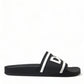 Dolce & Gabbana Black Rubber Sandals Slippers Beachwear Men Shoes