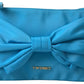 Twinset Elegant Silk Clutch with Bow Accent