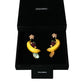 Dolce & Gabbana Gold Brass Crystal Banana Clip-on Jewelry Dangling Earrings