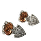 Dolce & Gabbana Silver Crystal Stone 925 Sterling Earrings