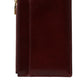 Dolce & Gabbana Maroon Leather DG Amore Zip Card Holder Wallet