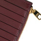 Dolce & Gabbana Maroon Leather DG Amore Zip Card Holder Wallet