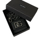 Dolce & Gabbana Black Lamb Leather Logo Card Holder Chain Strap Bags