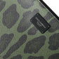 Dolce & Gabbana Green Logo Patch Leopard Leather Clutch Bag