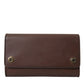 Dolce & Gabbana Brown Calf Leather Logo Embossed Shoulder Bags