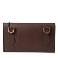 Dolce & Gabbana Brown Calf Leather Logo Embossed Shoulder Bags