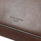 Dolce & Gabbana Brown Calf Leather Logo Embossed Shoulder Bags