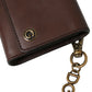 Dolce & Gabbana Brown Calf Leather Logo Embossed Shoulder Bags