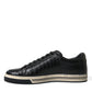 Dolce & Gabbana Black Croc Exotic Leather Men Casual Sneakers Shoes