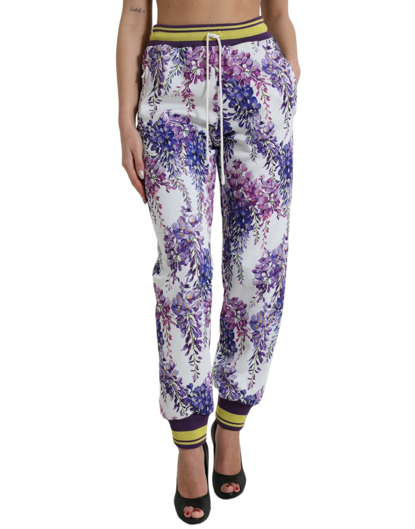 Dolce & Gabbana Multicolor Floral Print Jogger Pants