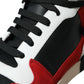 Dolce & Gabbana Black Red Leather High Top Miami Sneakers Shoes