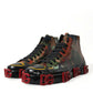 Dolce & Gabbana Multicolor Camouflage High Top Sneakers Shoes