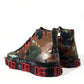 Dolce & Gabbana Multicolor Camouflage High Top Sneakers Shoes