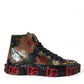 Dolce & Gabbana Multicolor Camouflage High Top Sneakers Shoes