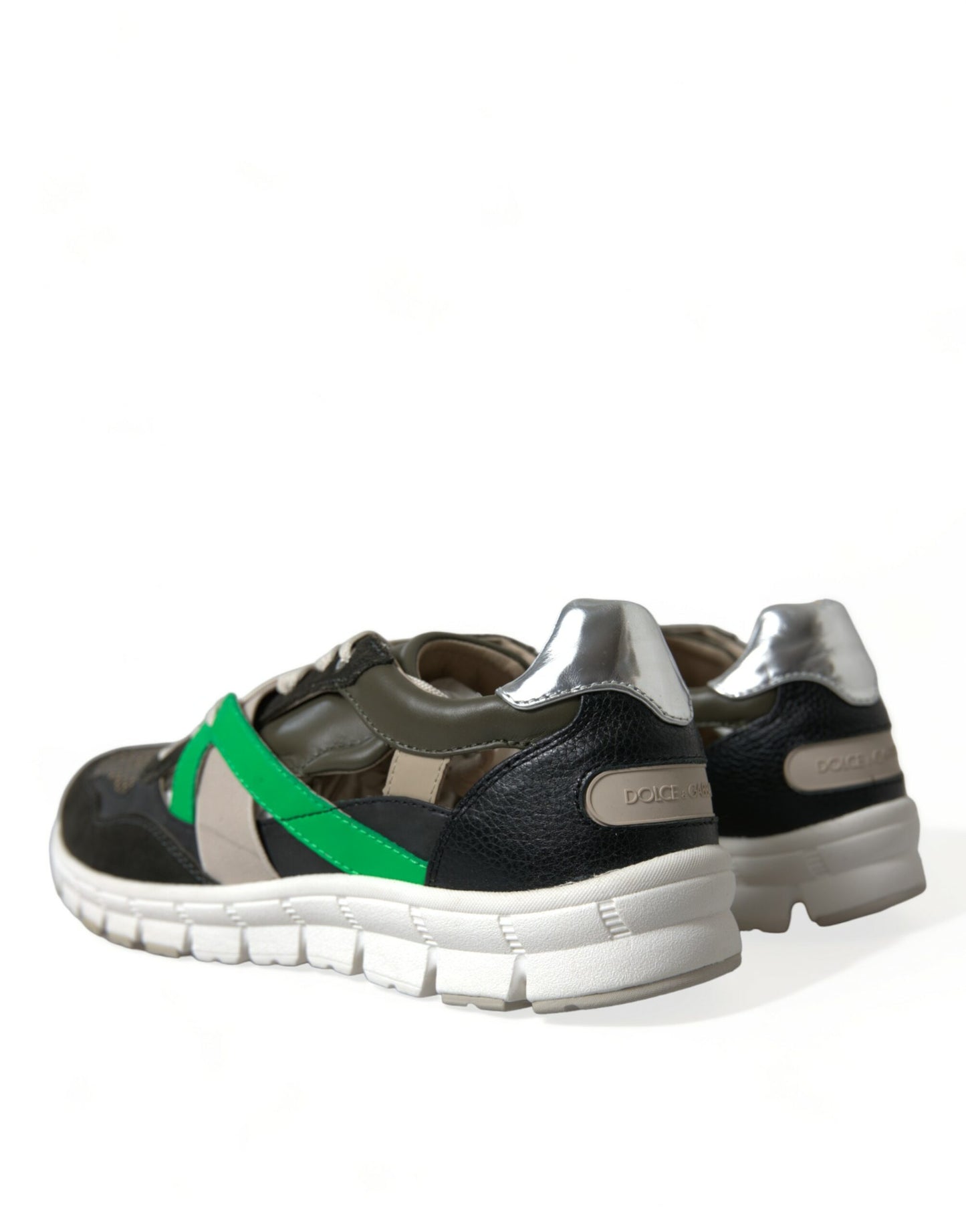 Dolce & Gabbana Multicolor Leather Suede Low Top Sneakers Shoes