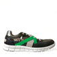 Dolce & Gabbana Multicolor Leather Suede Low Top Sneakers Shoes