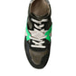 Dolce & Gabbana Multicolor Leather Suede Low Top Sneakers Shoes