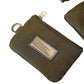 Dolce & Gabbana Dark Green Nylon Logo Plaque Keyring Pouch Clutch Bag