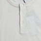 Dolce & Gabbana Off White Cotton Henley Pullover Sweater