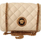 Versace White Nappa Leather Medusa Small Crossbody Bag