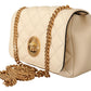 Versace White Nappa Leather Medusa Small Crossbody Bag