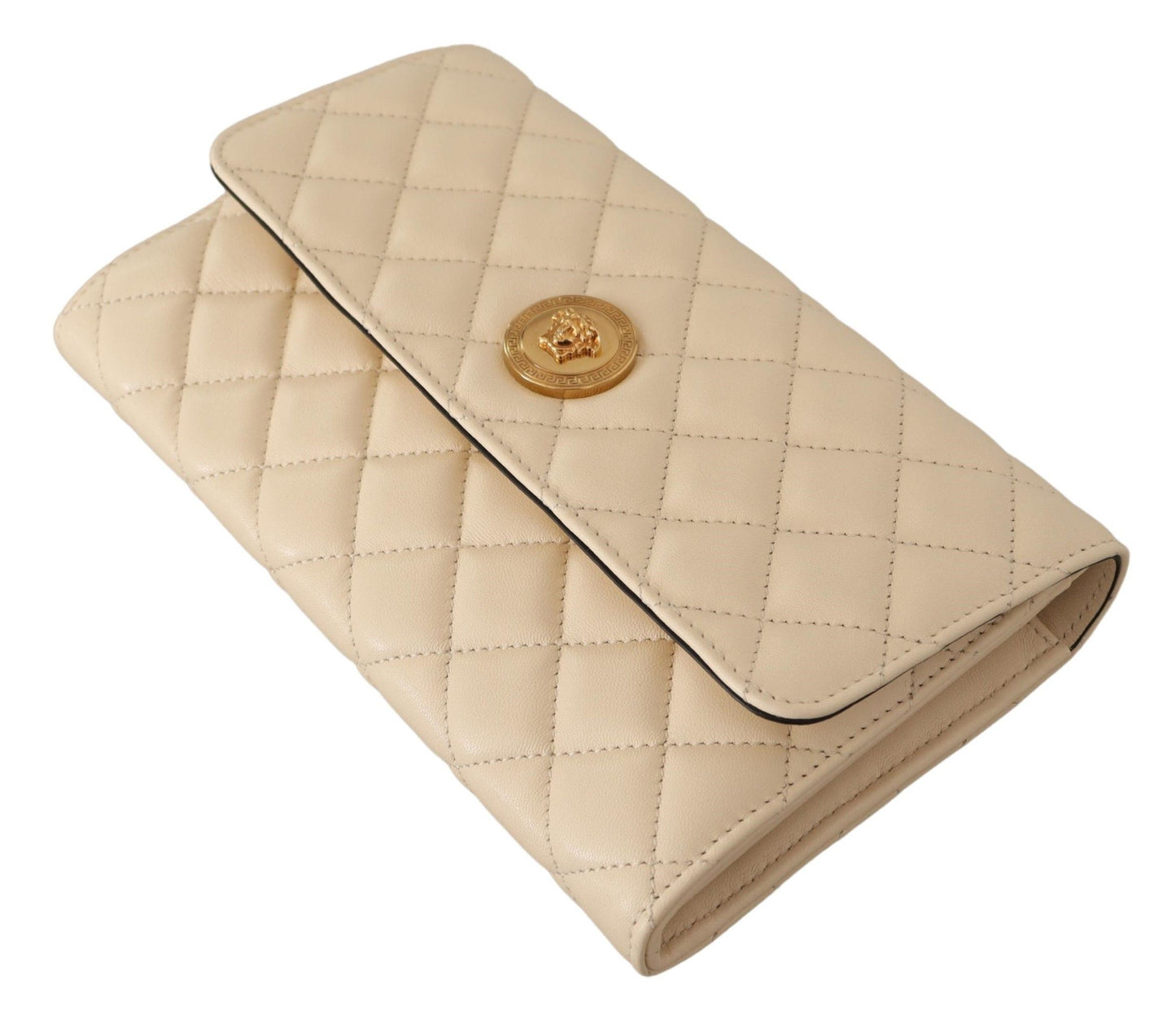 Versace White  Nappa Leather Medusa Evening Bag