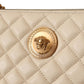 Versace White Nappa Leather Medusa Tote Bag