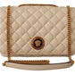 Versace White Nappa Leather Medusa Shoulder Bag