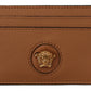 Versace Brown Calf Leather Card Holder Wallet