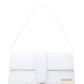 Jacquemus White Leather Le Bambino Long Shoulder Bag