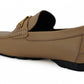 Versace Beige Calf Leather Loafers Shoes