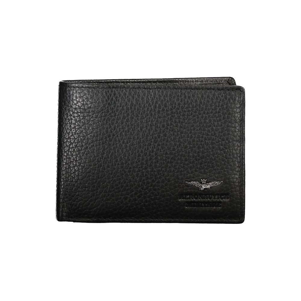 Aeronautica Militare Black Leather Wallet