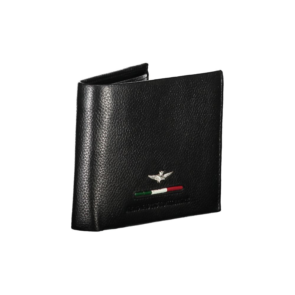 Aeronautica Militare Black Leather Wallet