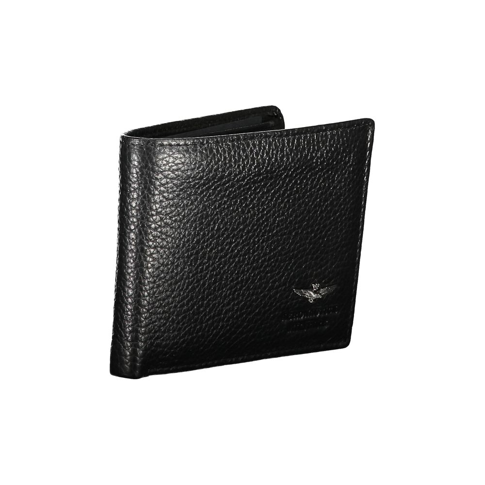 Aeronautica Militare Black Leather Wallet