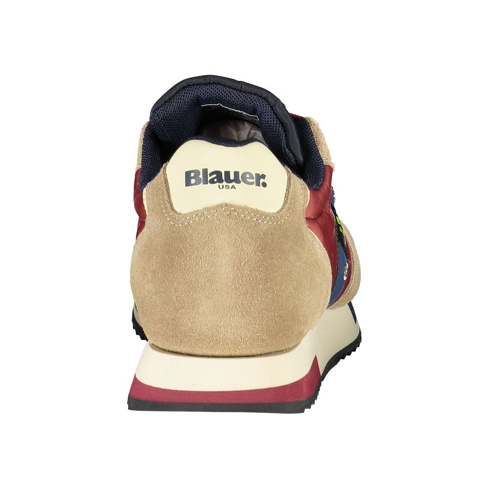 Blauer Beige Polyester Sneaker